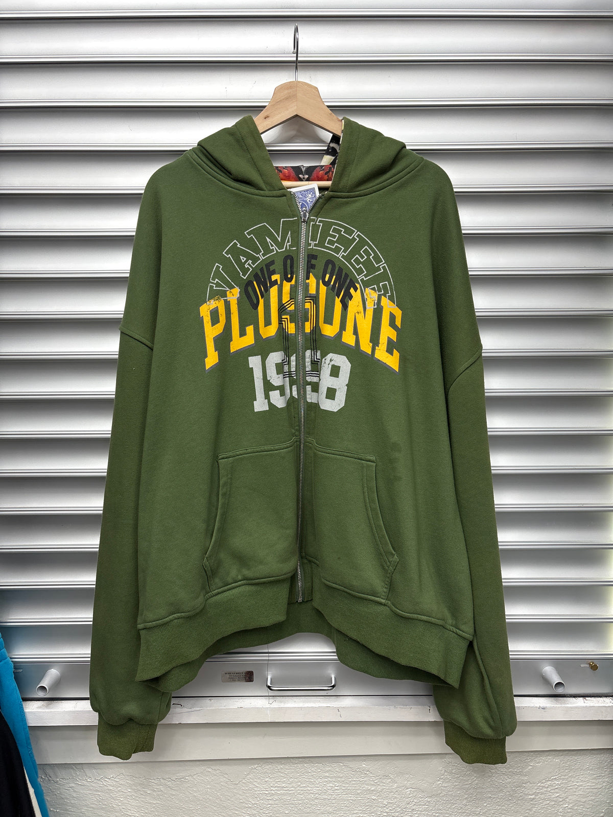 Plus One Green Reversible Zip Up - XXL**