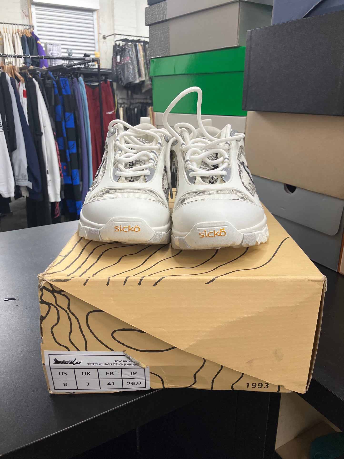 Sicko Hiking Shoe White Python (U) - 8M