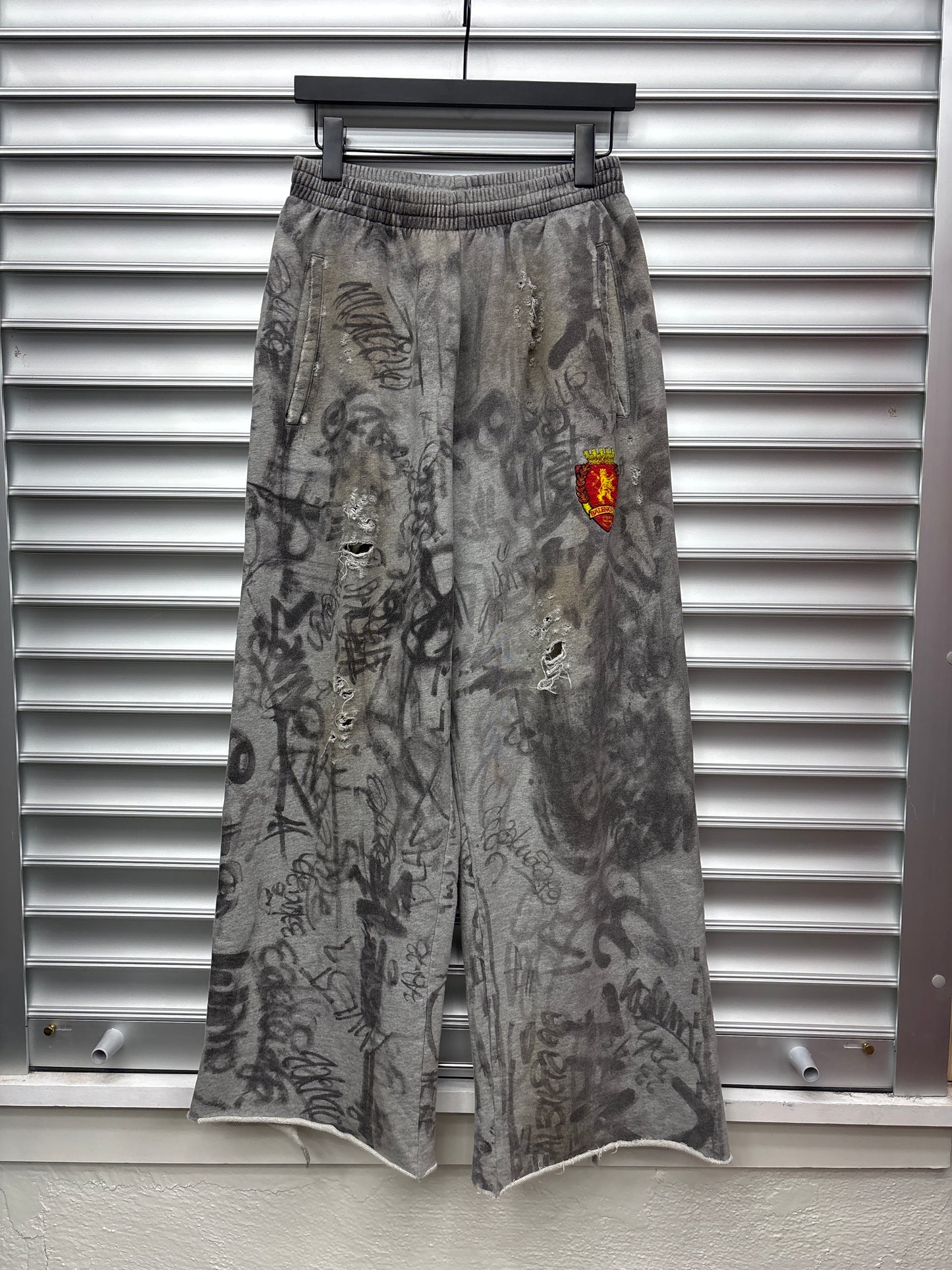 Balenciaga Graffiti Grey Sweatpants (Bottoms Cut Off) - XS