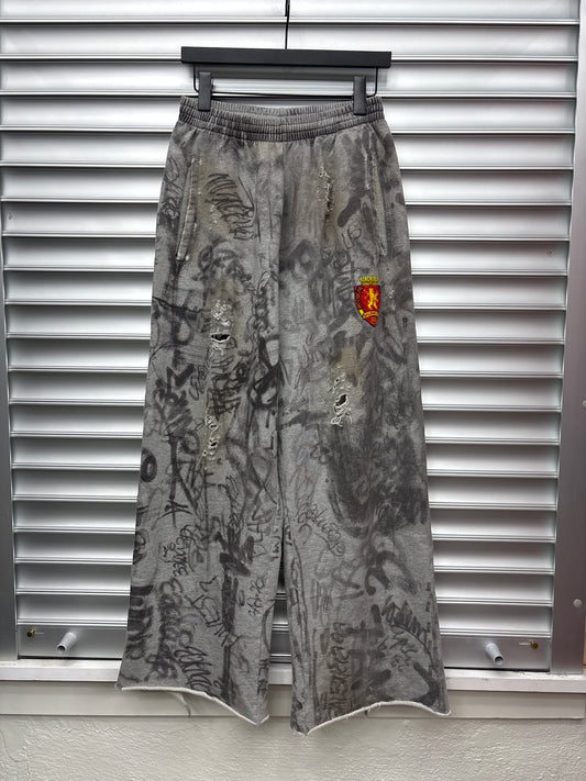 Balenciaga Graffiti Grey Sweatpants (Bottoms Cut Off) - XS