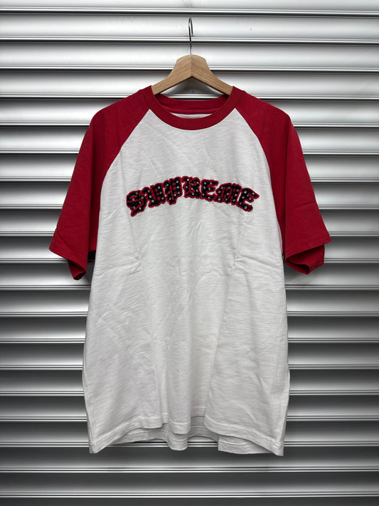 Supreme Red Studded Raglan Tee - L*