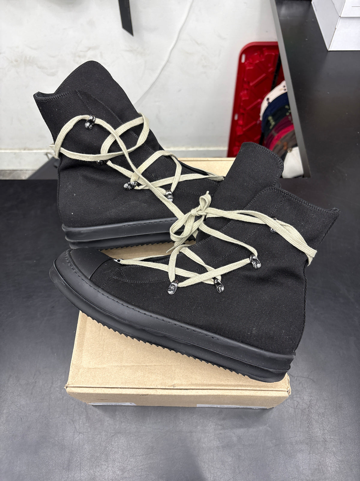 Rick Owen DRKSHDW High Hexa Black (U) - 43(10)**