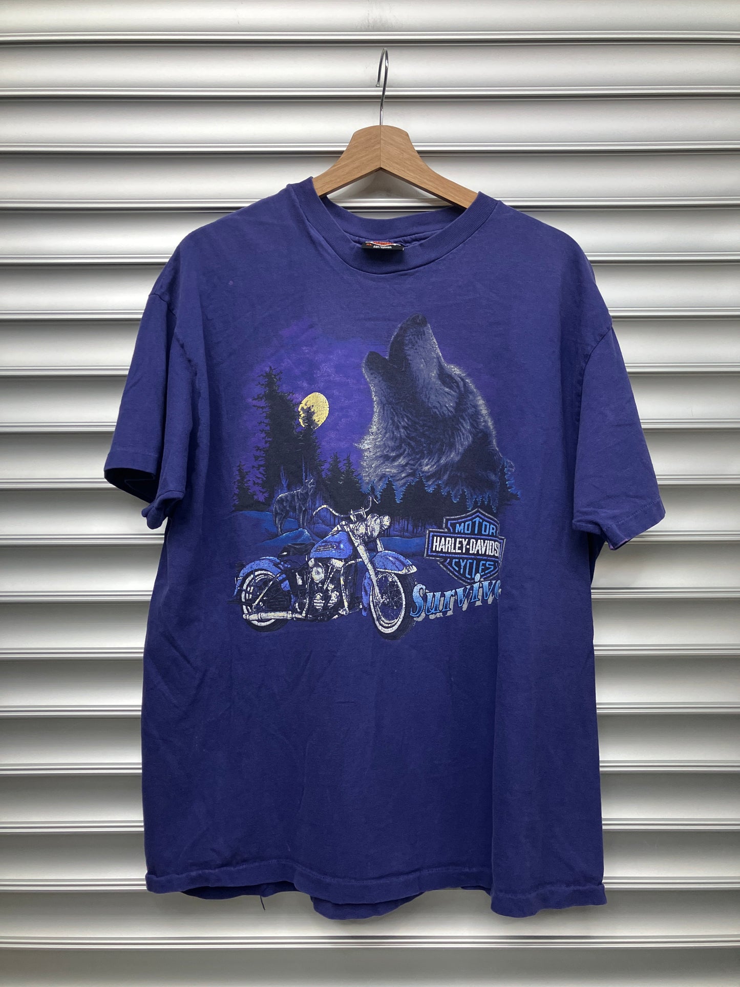 Vintage Blue Harley Tee - XL