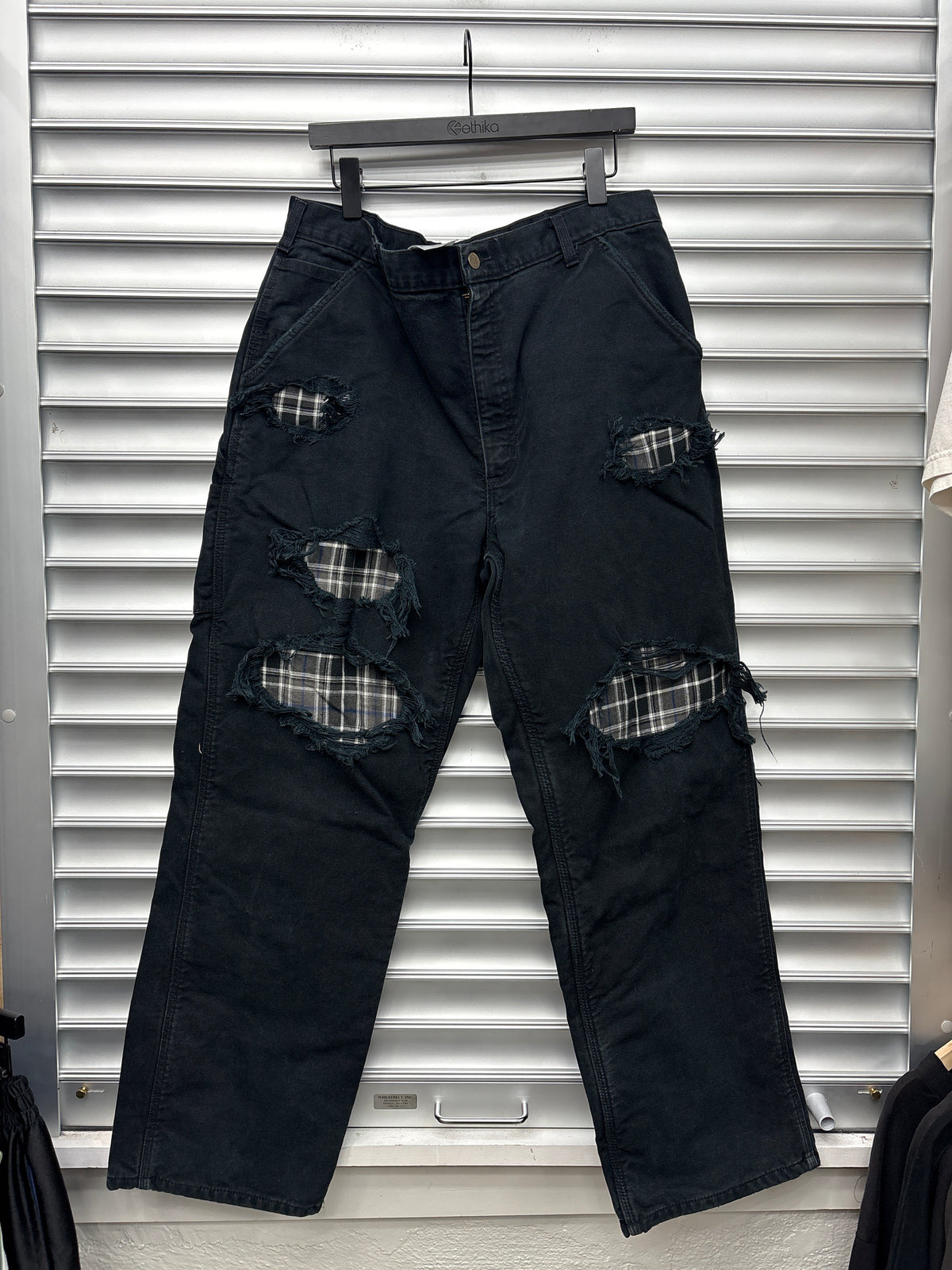 Vintage Black Lined Carpenter Pants - 40x32**