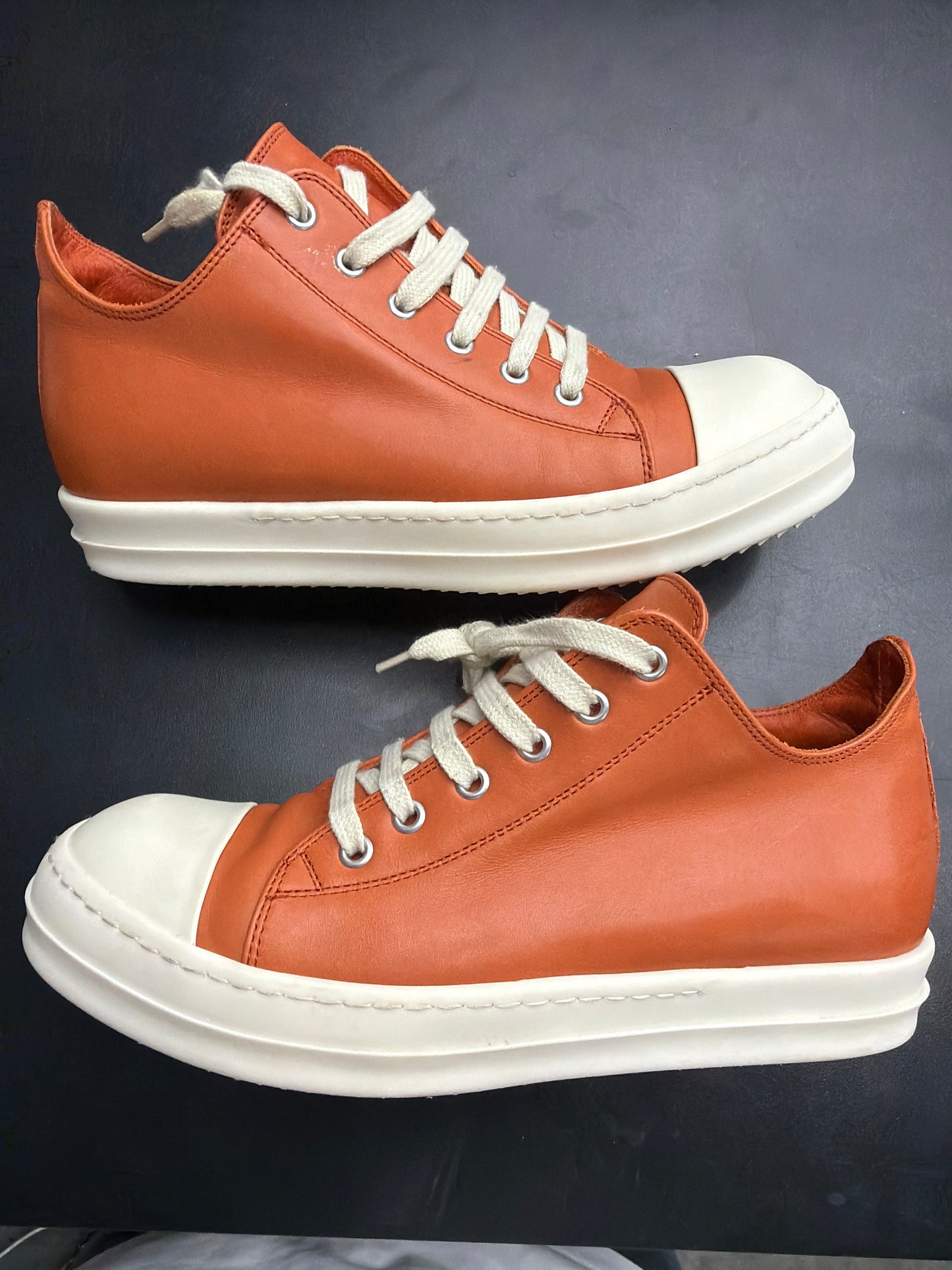 Rick Owen Ramone Orange Leather (U) - 40(7) (NB)