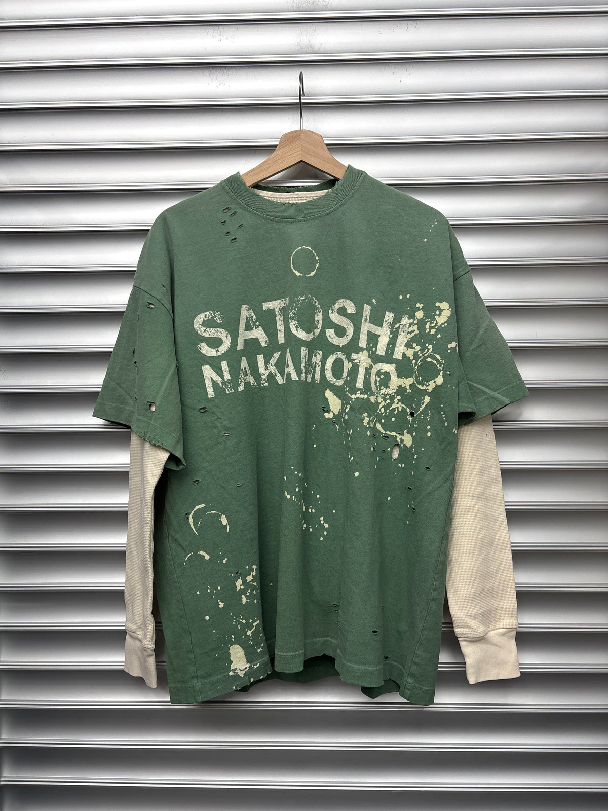 Satoshi Nakamoto Green Thermal Long Sleeve - M **