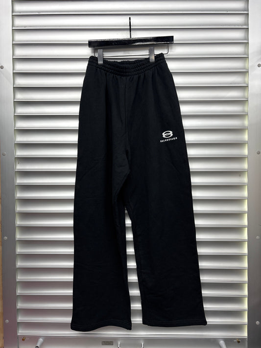 Balenciaga Unity Logo Black Sweatpants - XXS**