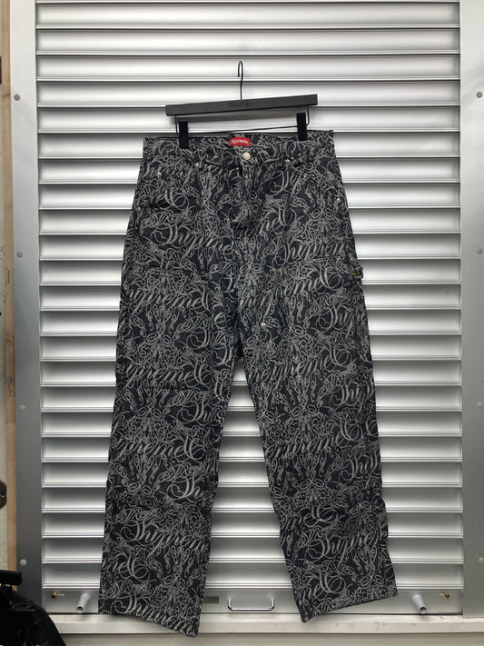 Supreme All Over Double Knee Denim - 38