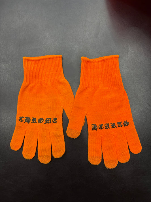 Chrome Hearts Orange Gloves**