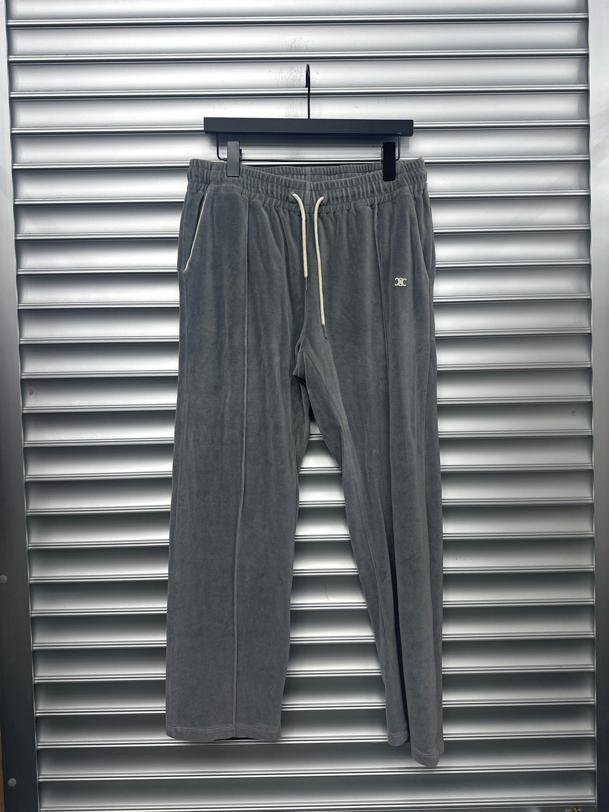 Celine Grey Velour Trackpants - XL **