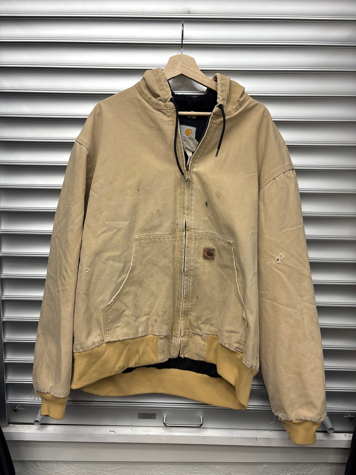 Vintage Tan Carhartt Hooded Jacket - XXL**