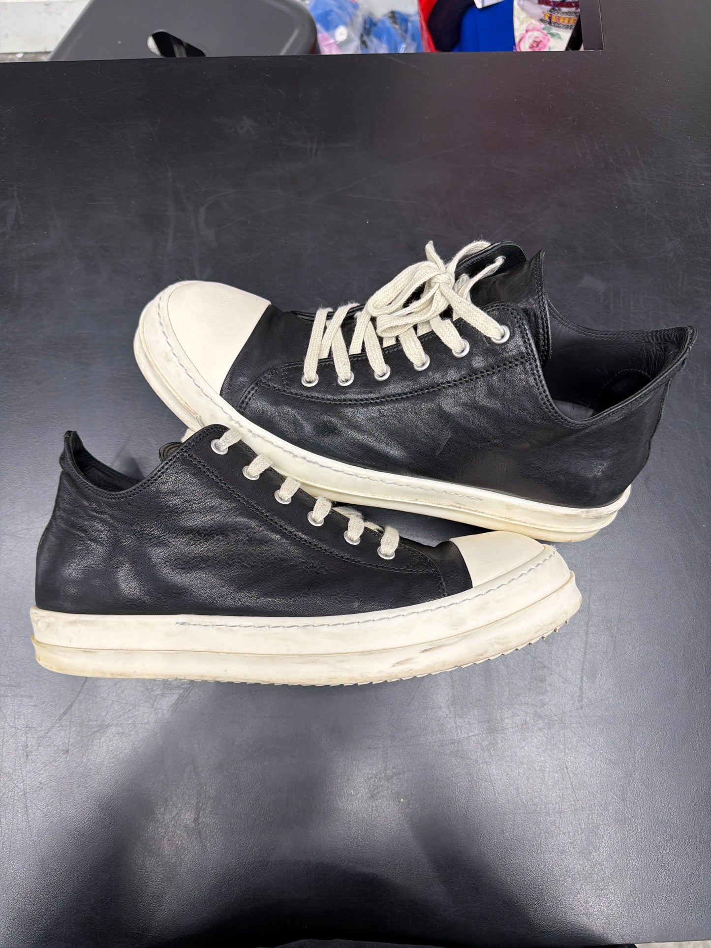 Rick Owen Ramone Black Leather (U) - 43(10) (NB)