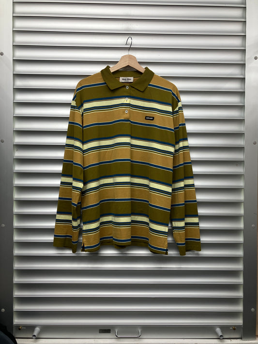 Miu Miu Polo Striped  Long Sleeve - L