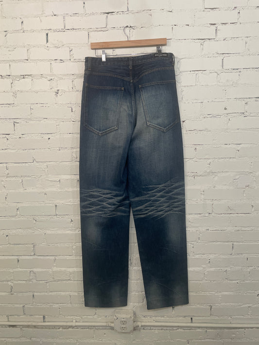 Balenciaga Crinkled Denim - L