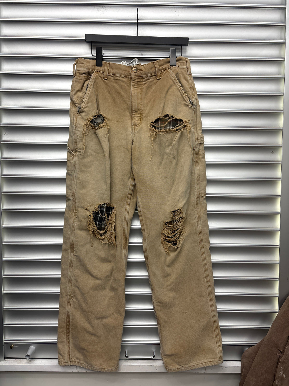 Vintage Tan Carhartt Flanel Lined Pants - 33**