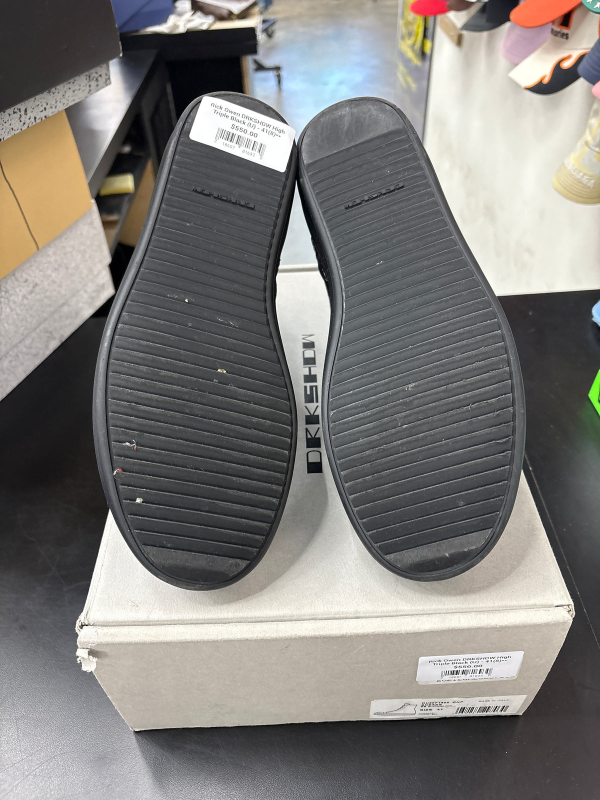 Rick Owen DRKSHDW High Triple Black (U) - 41(8)**
