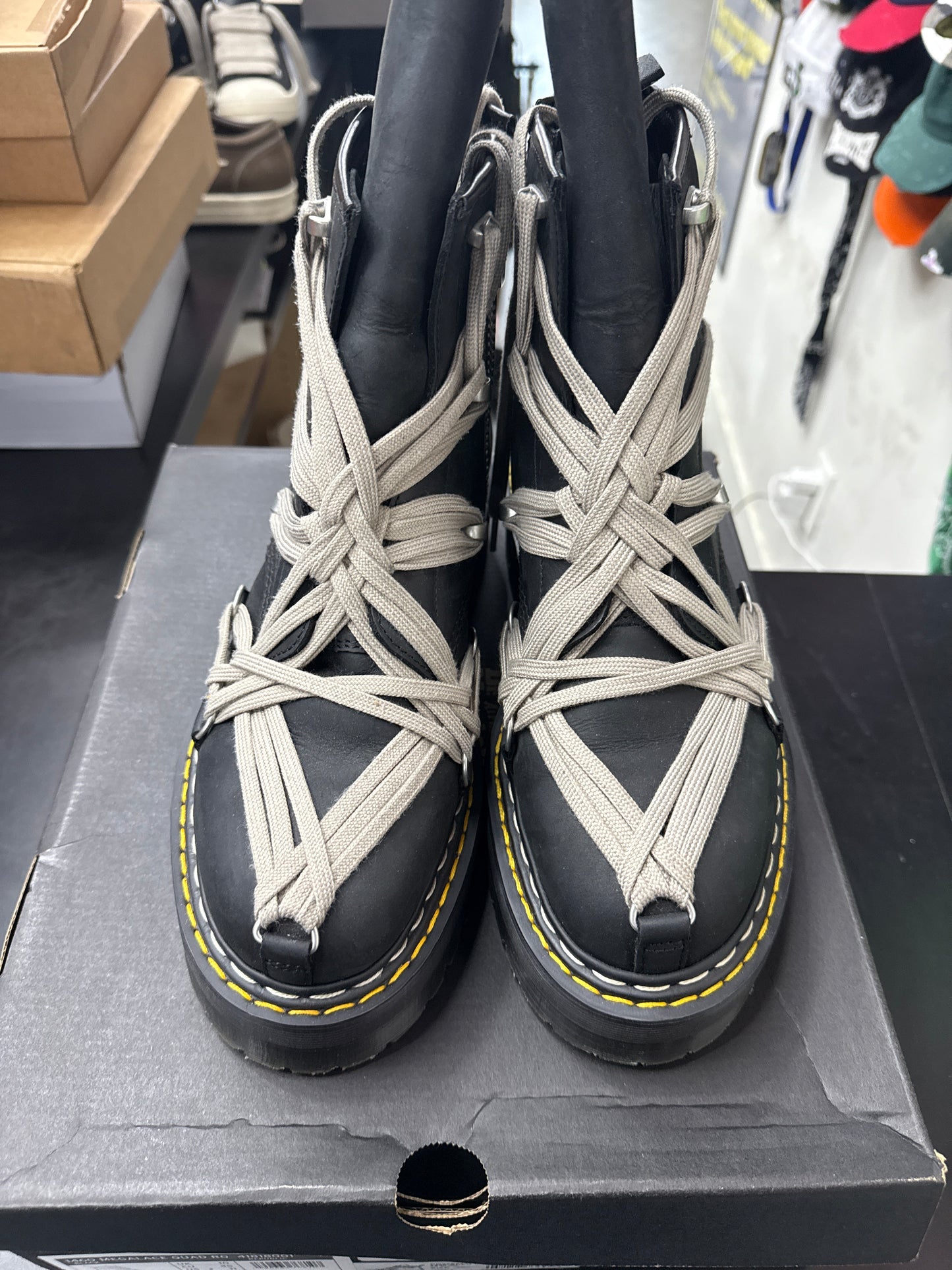 Rick Owen Dr Marten Quad Sole Mega Lace (U) - 11M