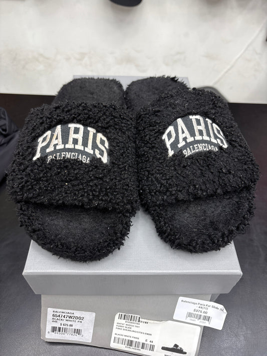Balenciaga Paris Fur Slide (U) - 44(11)**
