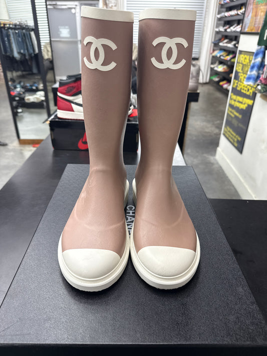 Chanel Rain Boot Beige (U) - 40(7)