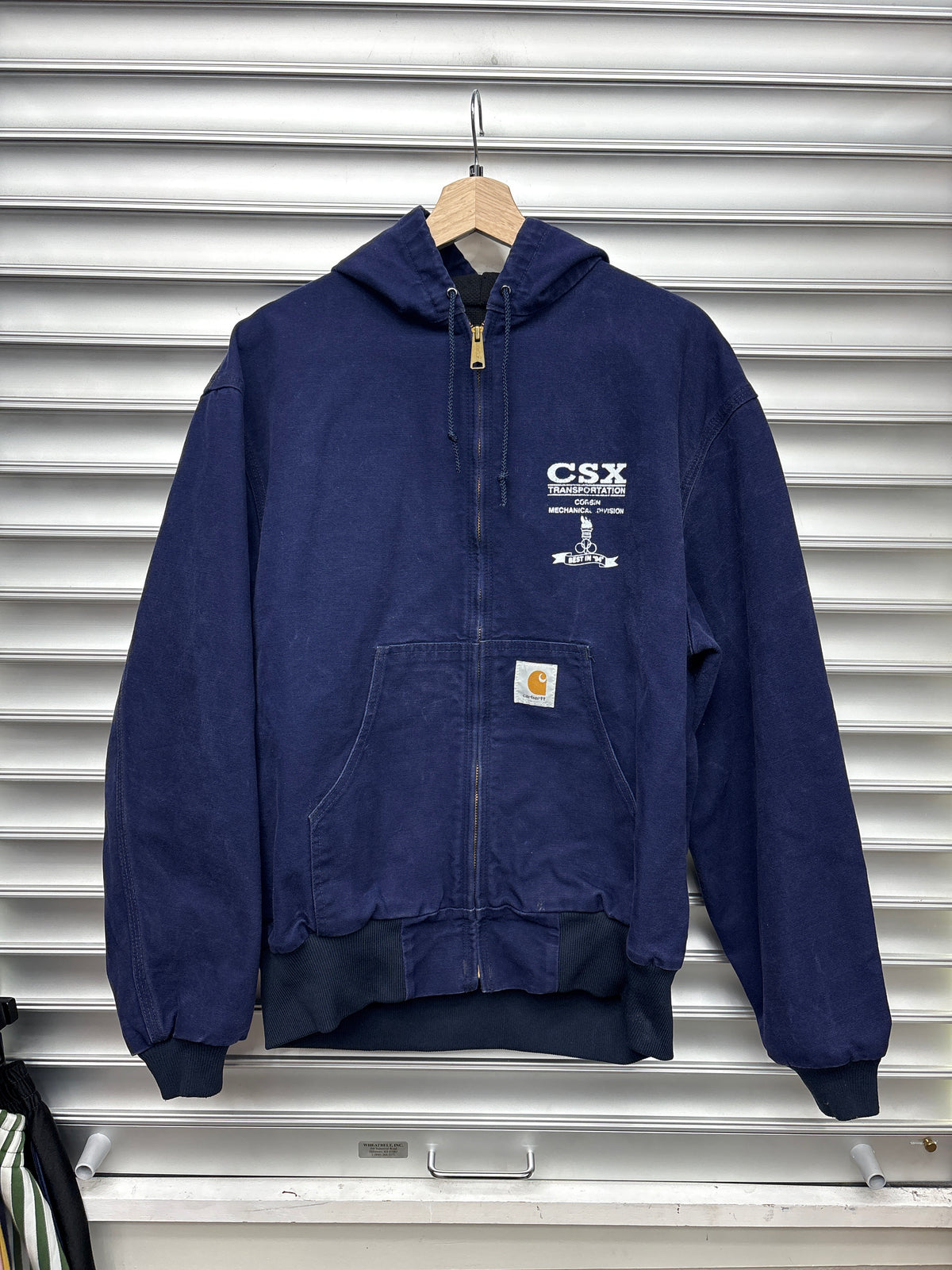 Navy Carhartt Hooded Jacket - M