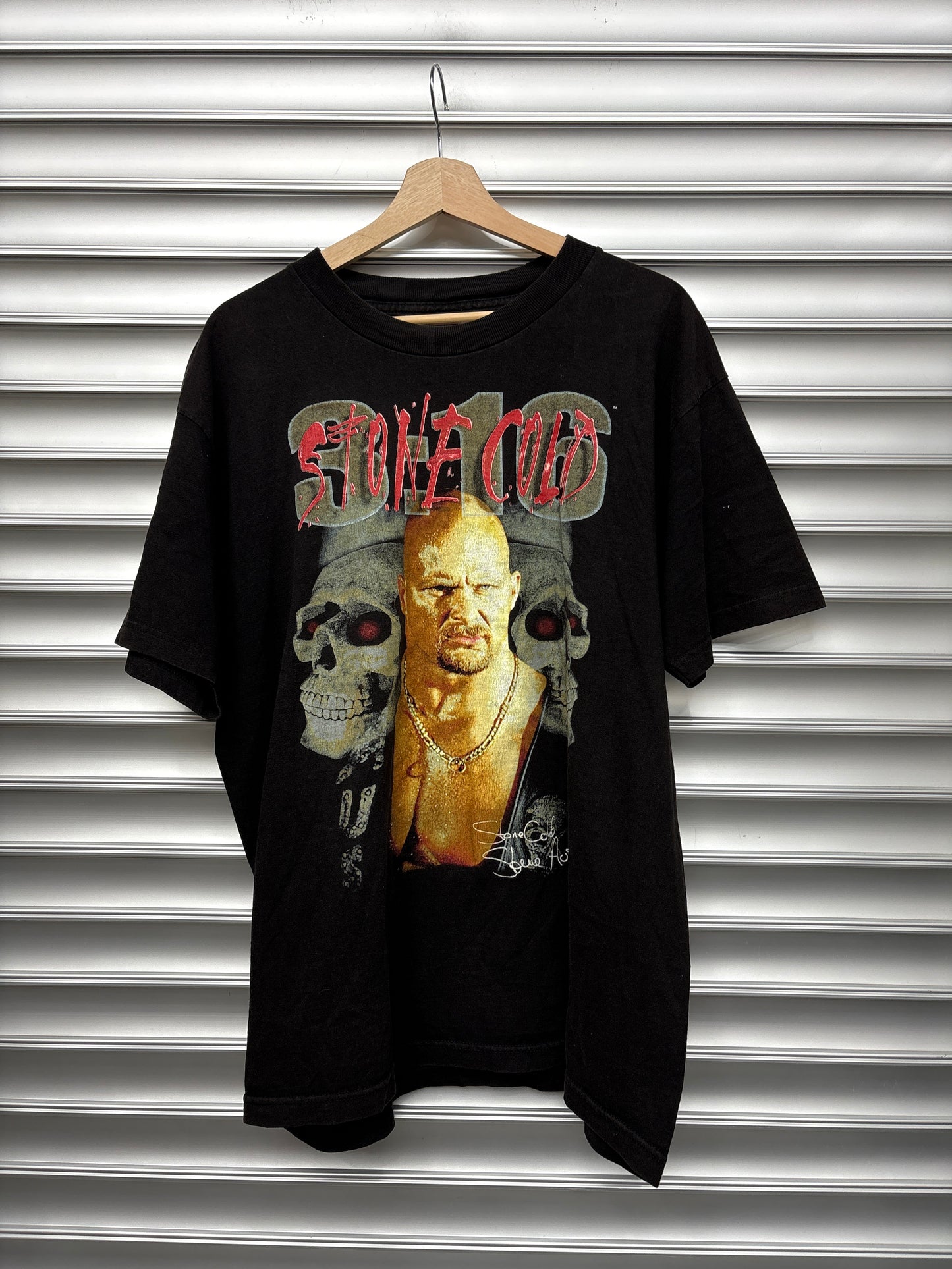 Vintage Stone Cold Black Tee - L