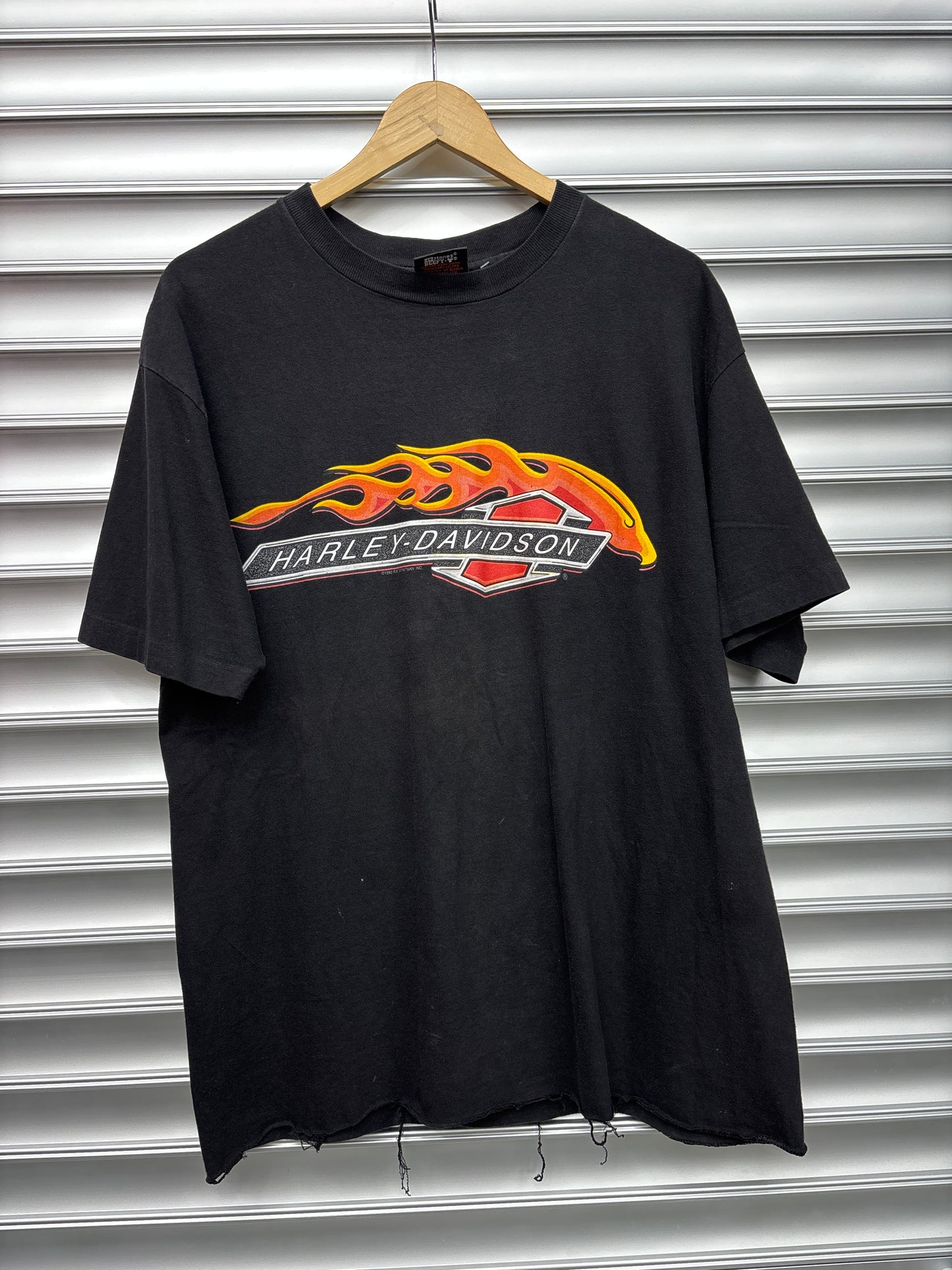 Vintage Harley Davidson Flame Tee - L