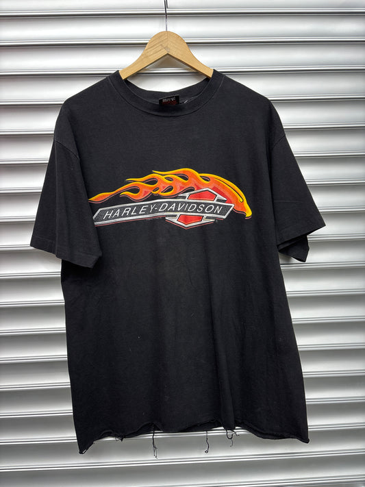 Vintage Harley Davidson Flame Tee - L