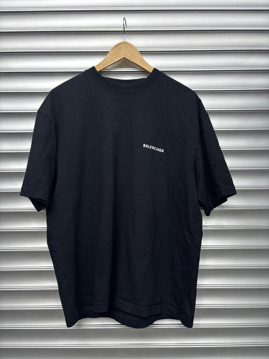 Balenciaga Black Logo Tee - M