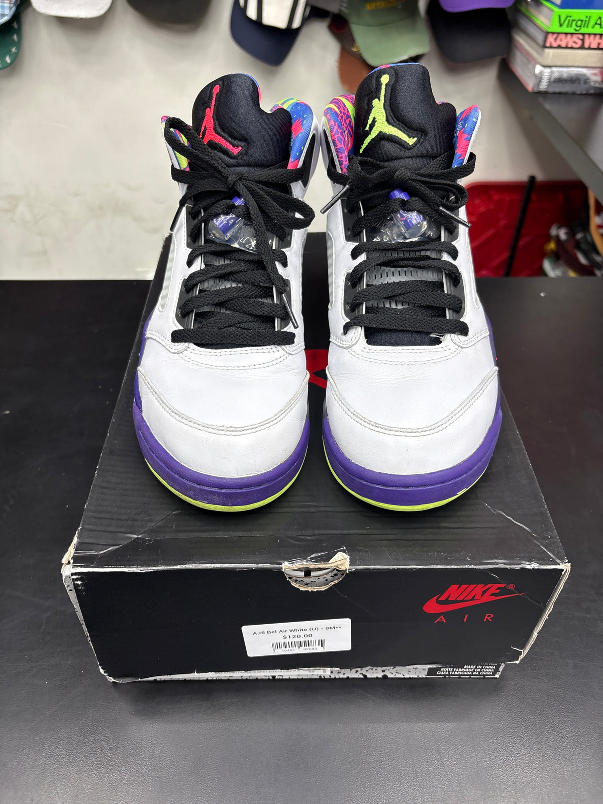 AJ5 Bel Air White (U) - 8M**