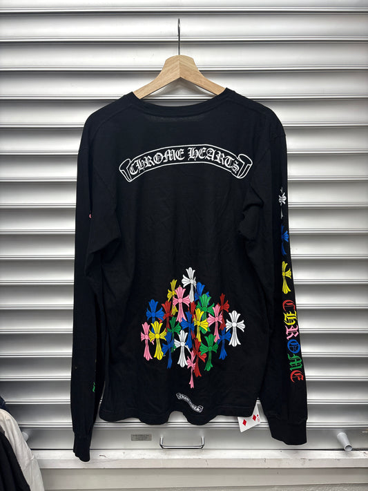 Chrome Heart Multi Color Cross Long Sleeve - L**