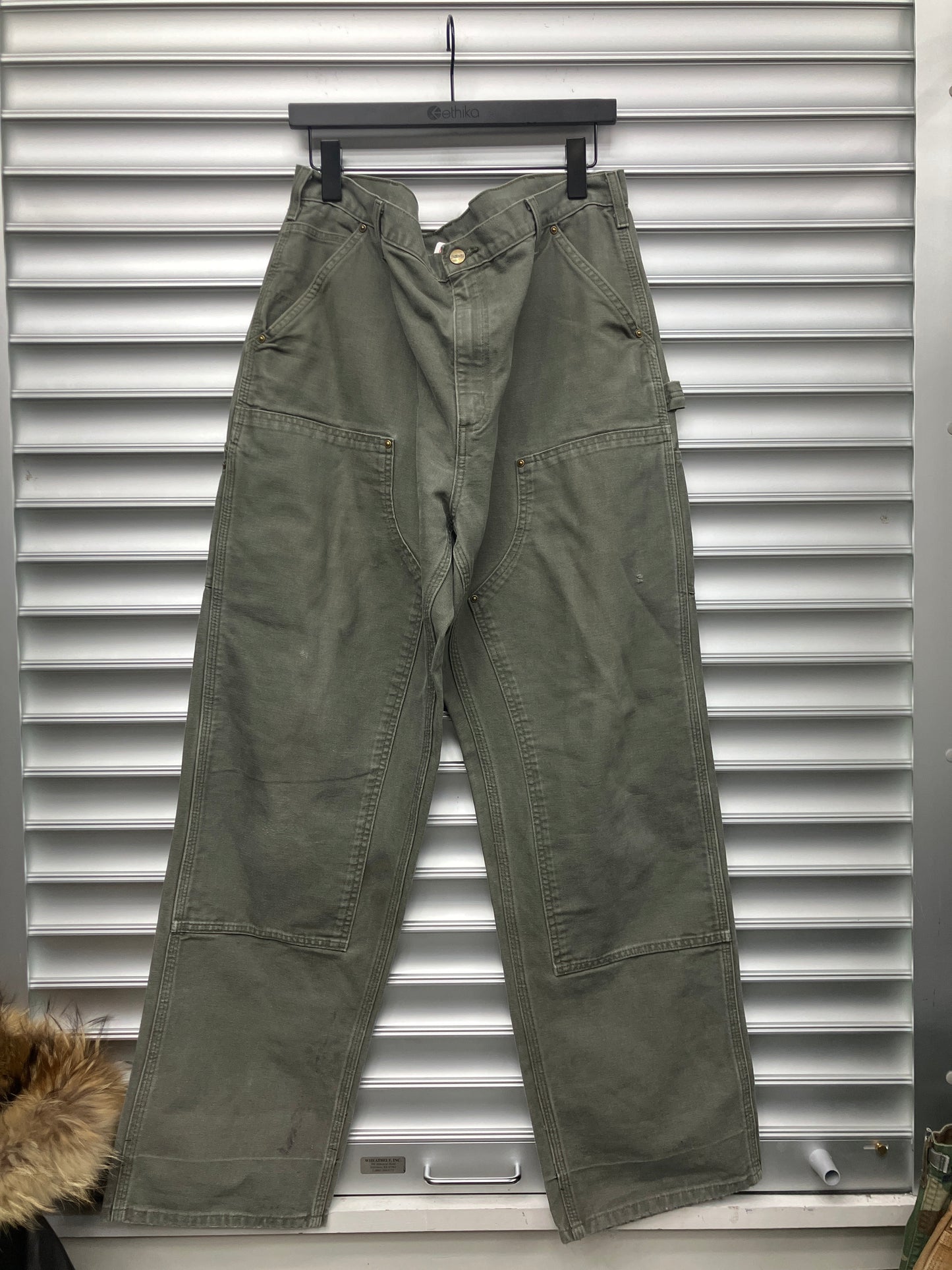 Vintage Carhartt Olive Double Knee - 38
