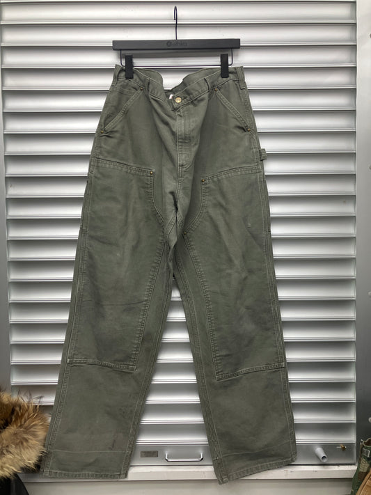 Vintage Carhartt Olive Double Knee - 38