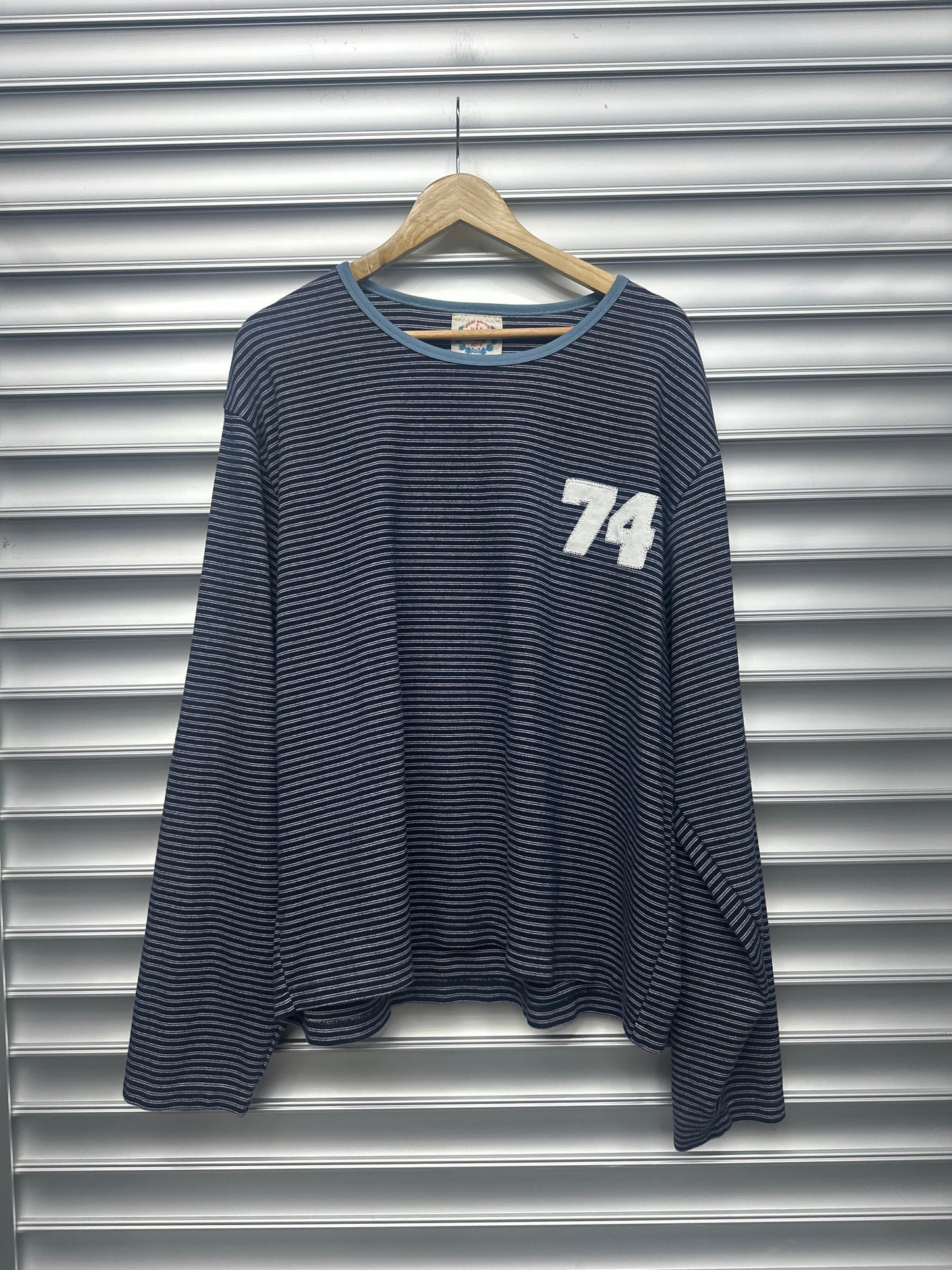 74 Striped Blue Longsleeve - XL