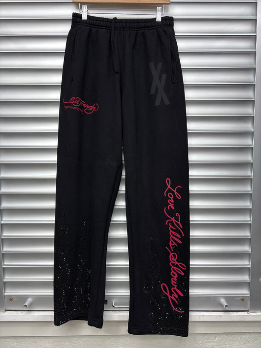 ED Hardy MGK Black Sweatpants - M