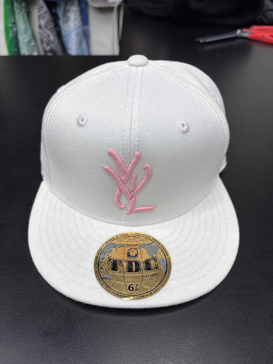 White Pink YVL Fitted - 6 7/8