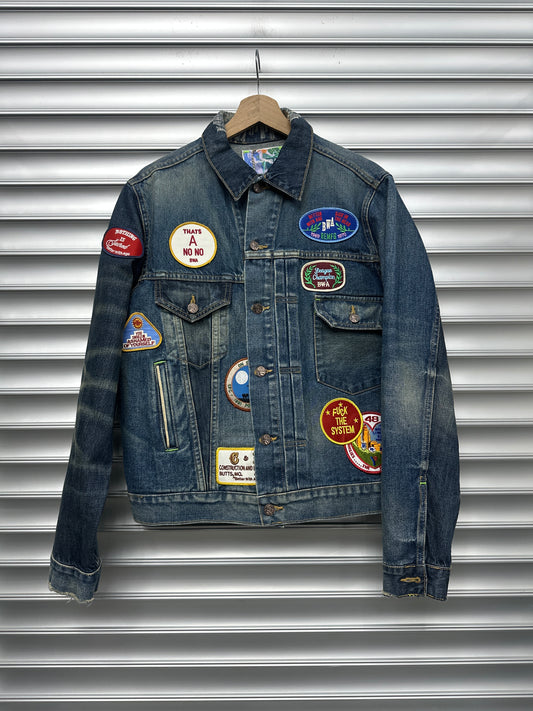 Better With Age Denim Multi Patch Jacket - M