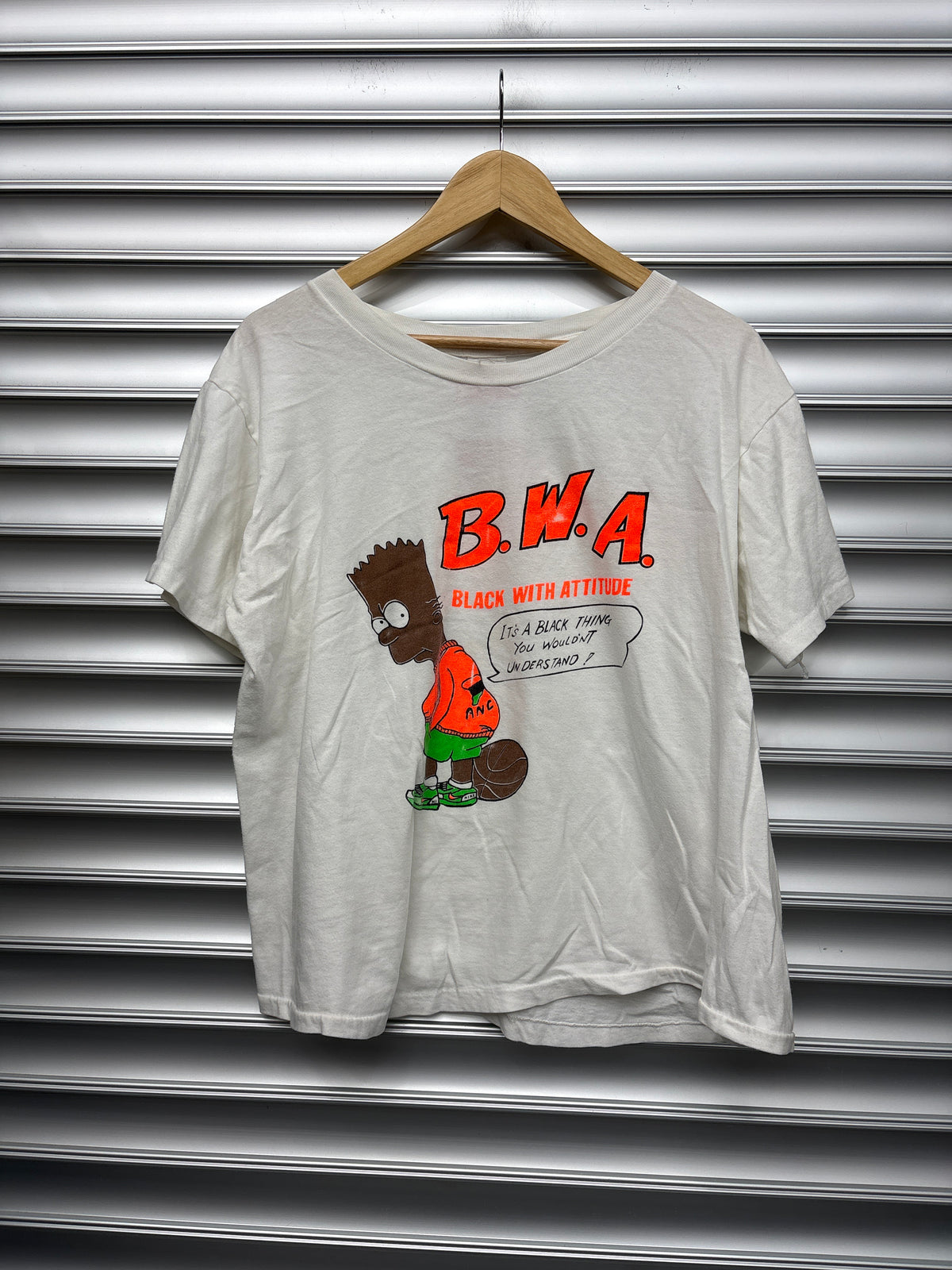 Vintage Black With Attitude Bart Tee - L**