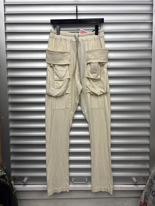 Rick Owens Cream Creatch Cargos Pant - XS **