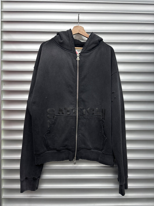 Satoshi Nakamoto Grey Zip Up Hoodie - XXL