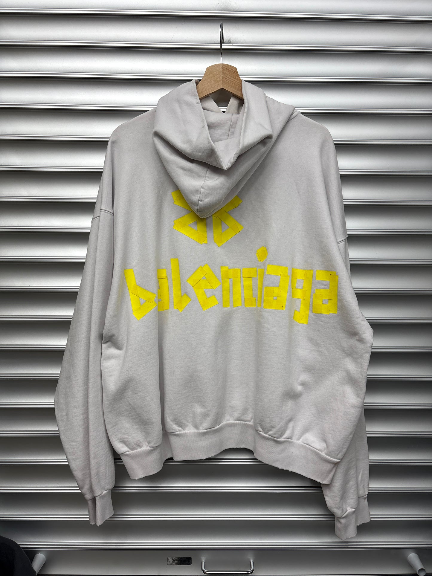 Balenciaga Tape White Hoodie - S