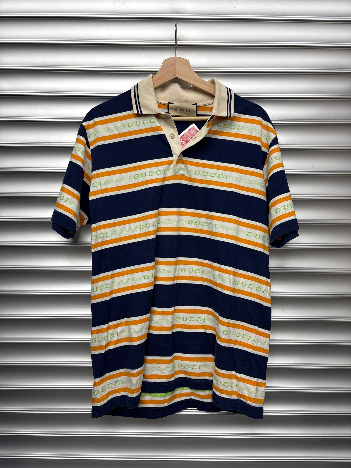 Gucci Striped Logo Polo - M**