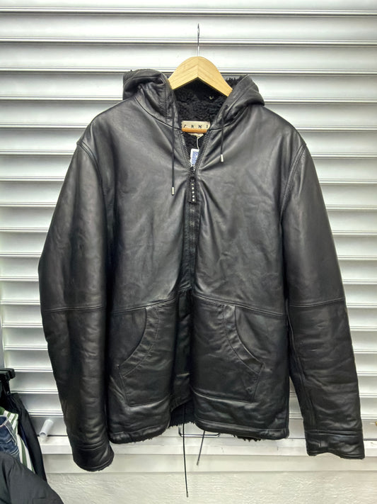 Marni Leather Shearling Jacket - 42**