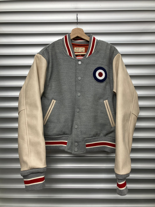 74 Cream Grey Bomber Jacket - M*