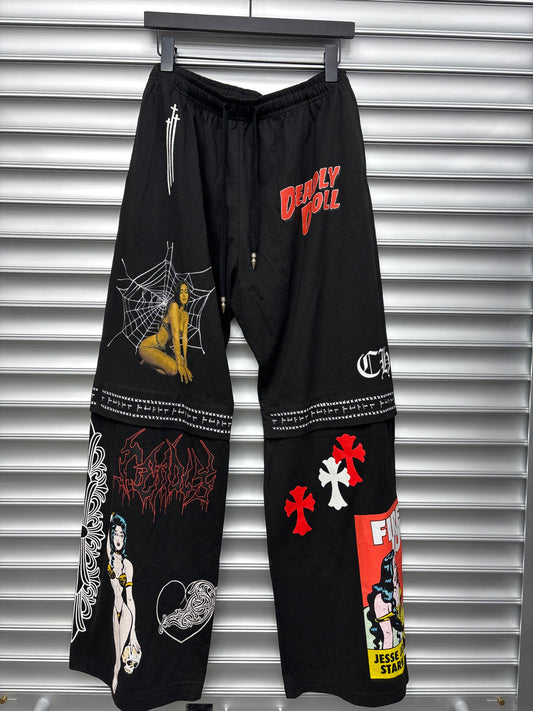 Deadly Doll Black Sweatpants - Large