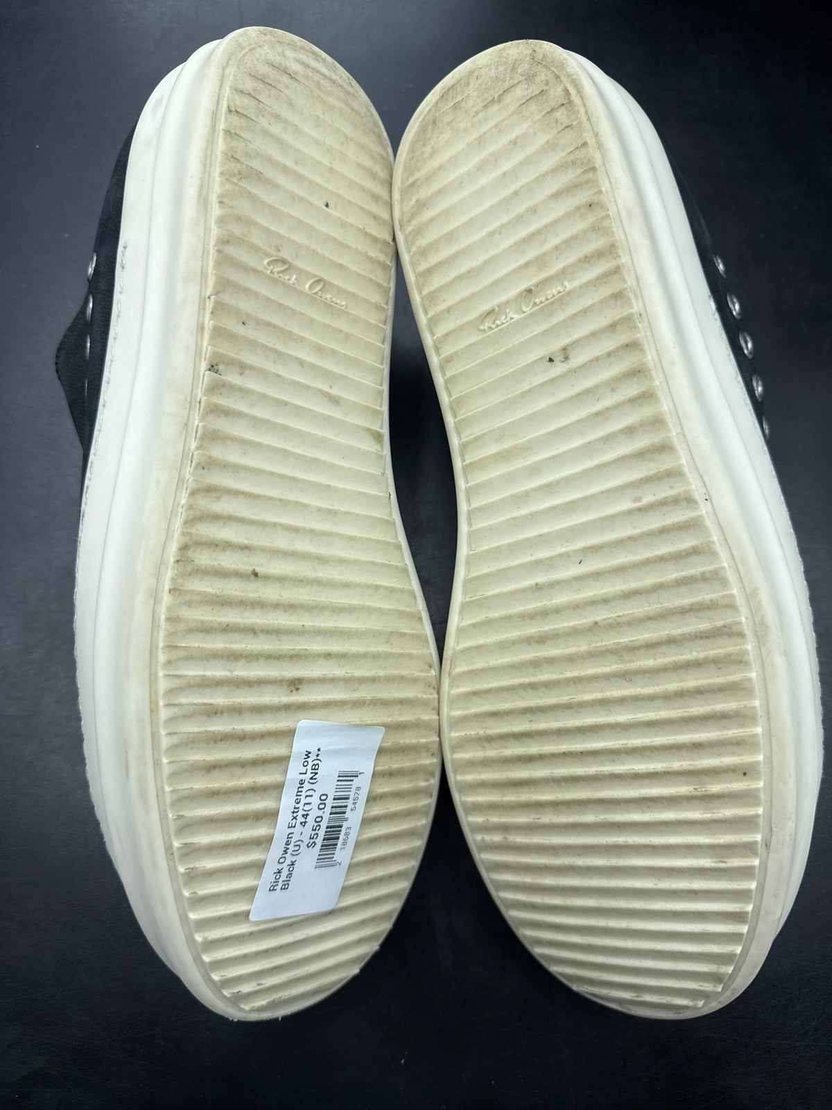 Rick Owen Extreme Low Black (U) - 44(11) (NB)**
