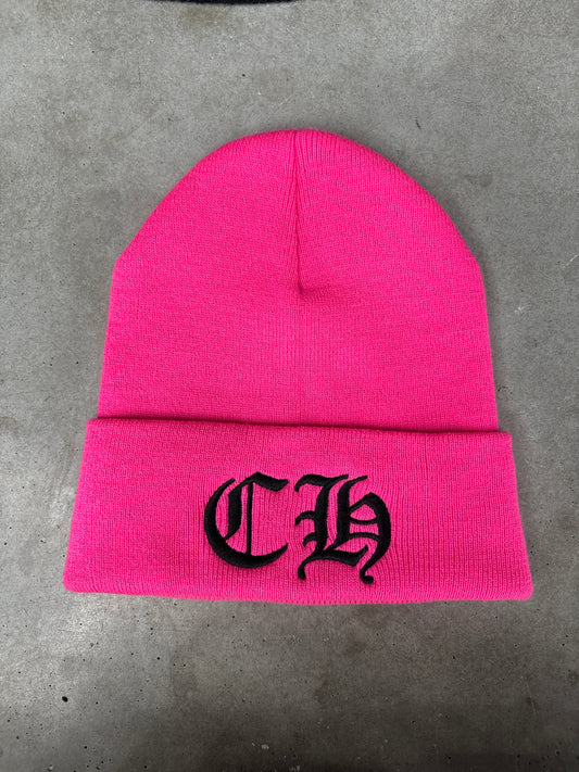 Pink Chrome Hearts Beanie **