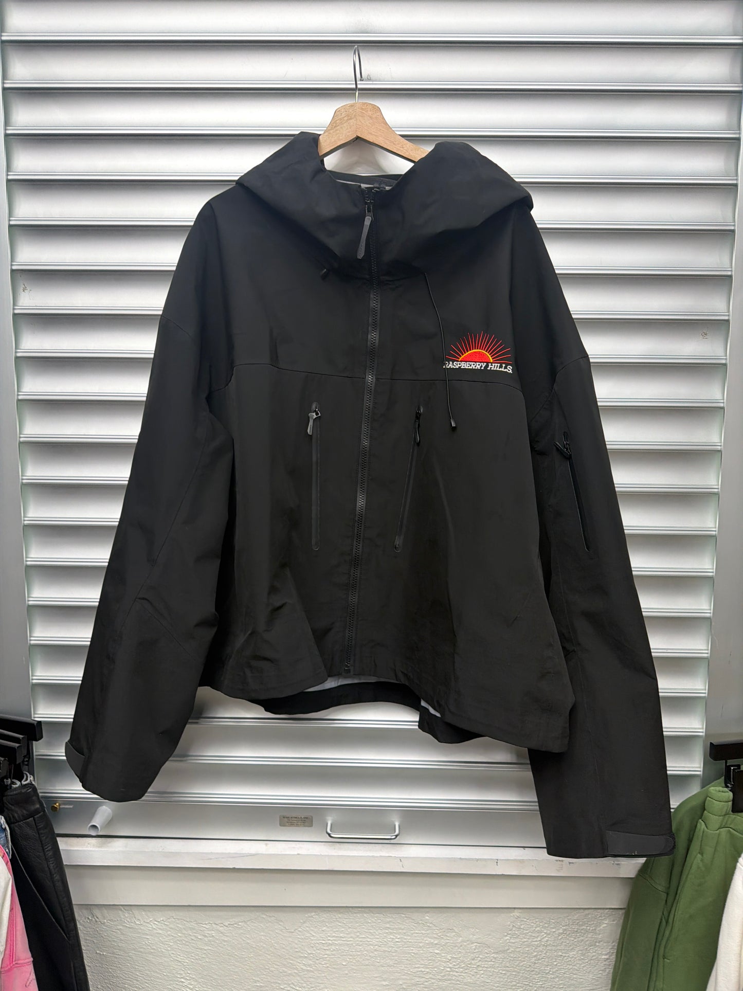 Raspberry Black Tech Zip Up - XL