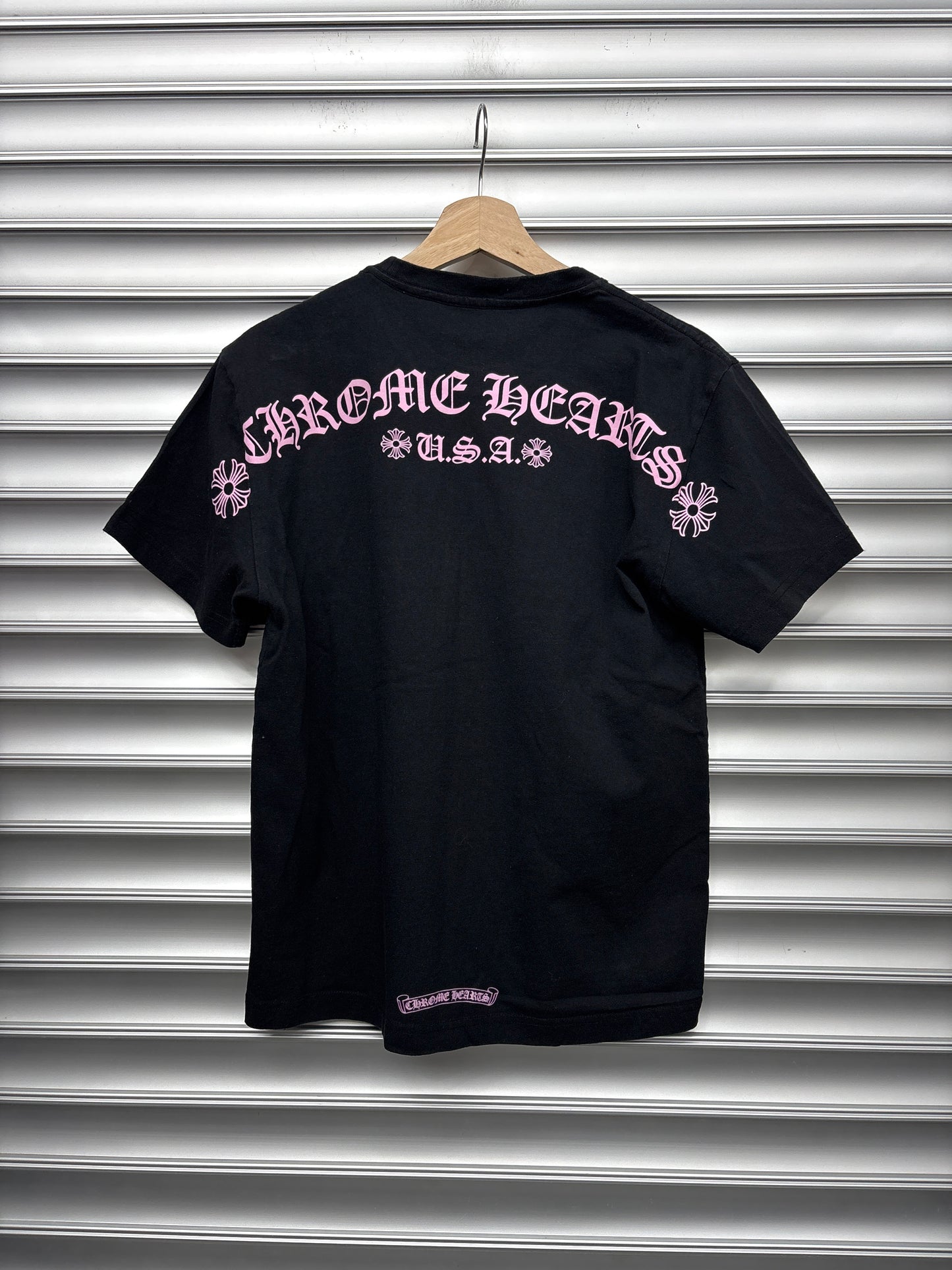 Chrome Hearts Pink Script Pocket Tee - M**