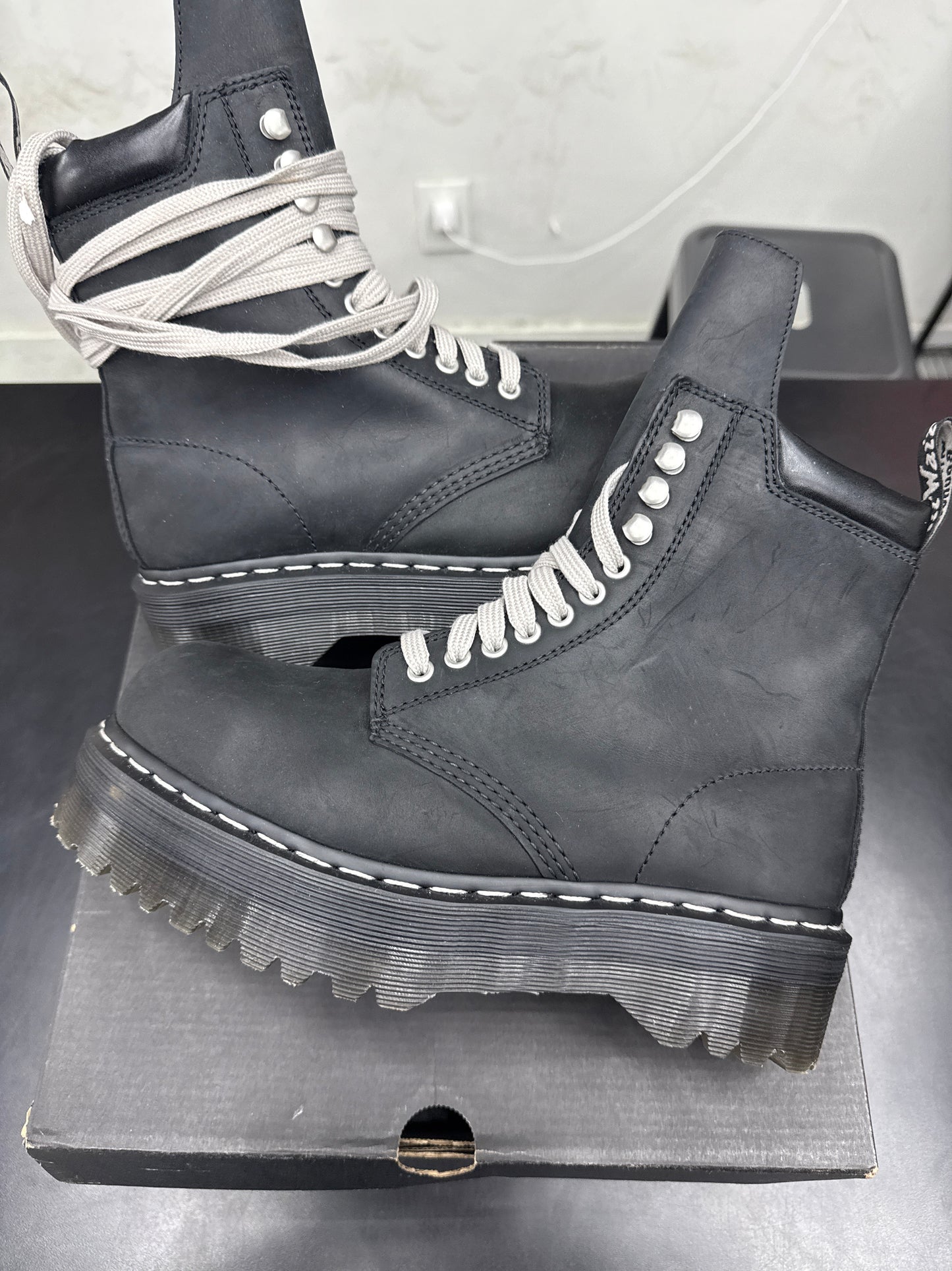 Rick Owen Dr Marten Steel Toe Boot (U) - 8M