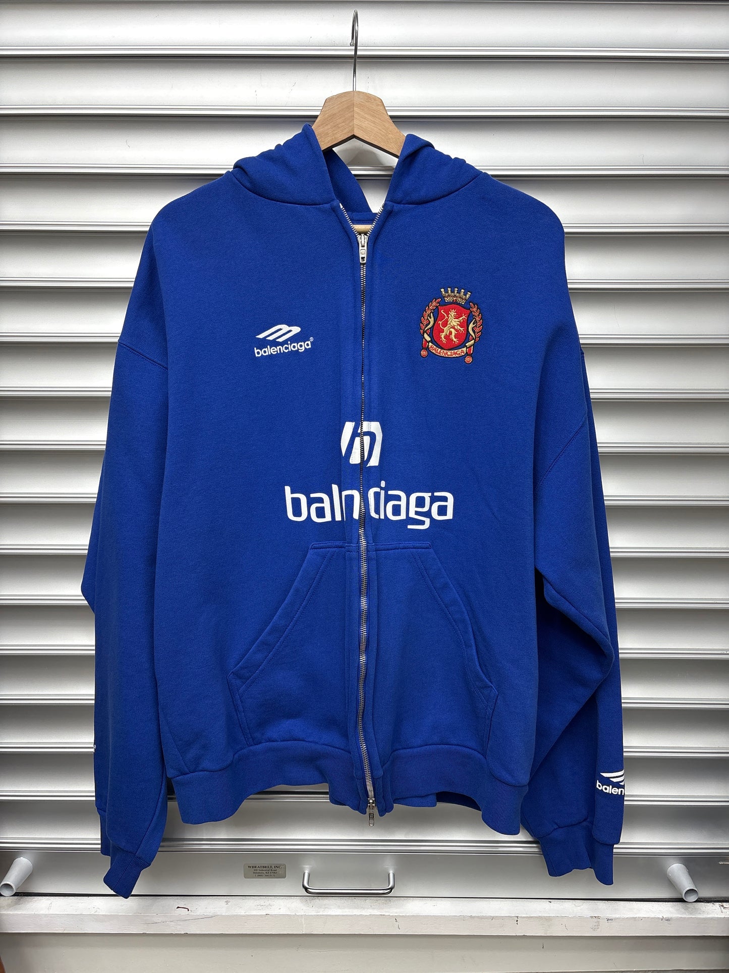Balenciaga Blue Soccer Zip Up - S